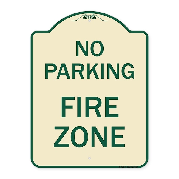 Signmission No Parking No Parking Fire Zone Heavy-Gauge Aluminum Architectural Sign, 24" x 18", TG-1824-23667 A-DES-TG-1824-23667 - main
